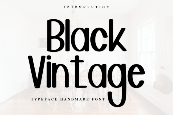 Black Vintage Display Font for Thoughtful Editorial Design