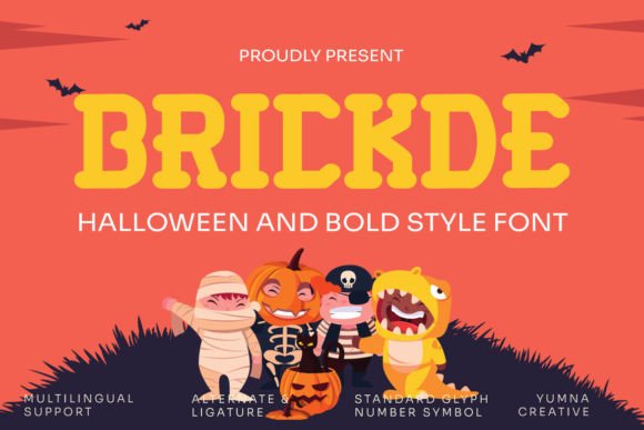 Brickde Halloween Bold Font for Handmade Products and Printables
