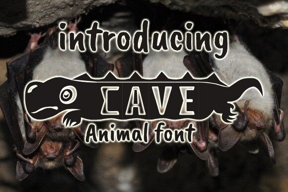 Cave: A Playful Display Font for Posters and T-Shirt Designs