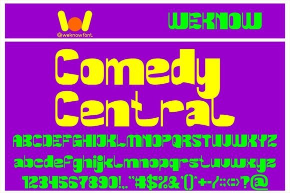 Comedy Central: A Playful Display Font for Editorial Design and Branding