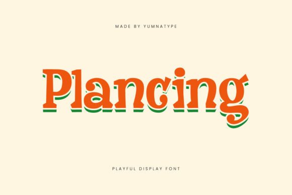 Plancing: A Playful Display Font for Small Business Branding