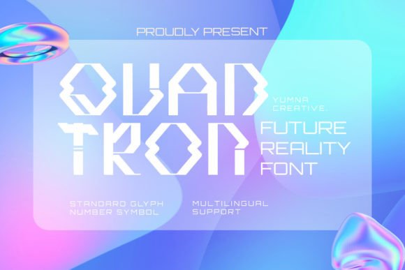 Quadtron – A Futuristic Display Font for Handmade Labels and Branding