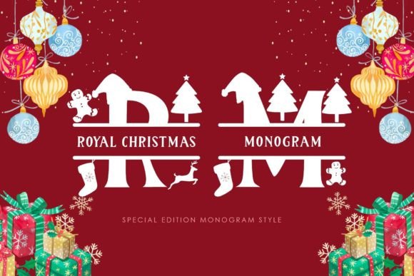 Royal Christmas Monogram: A Display Font for Elegant Holiday Branding
