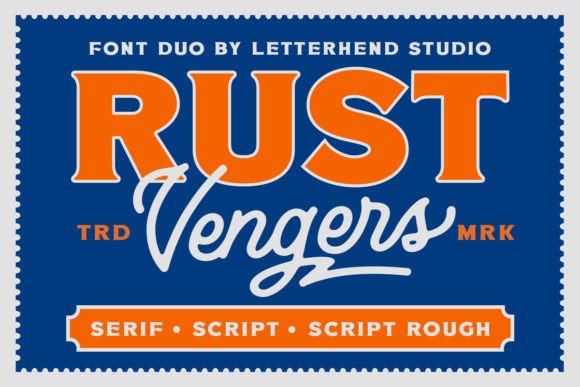 Rust Vengers Display Font Duo for Logos and Brand Headlines