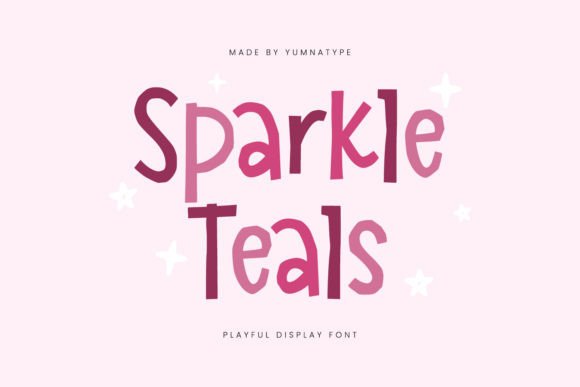 Sparkle Teals: A Playful Display Font for Creative Projects