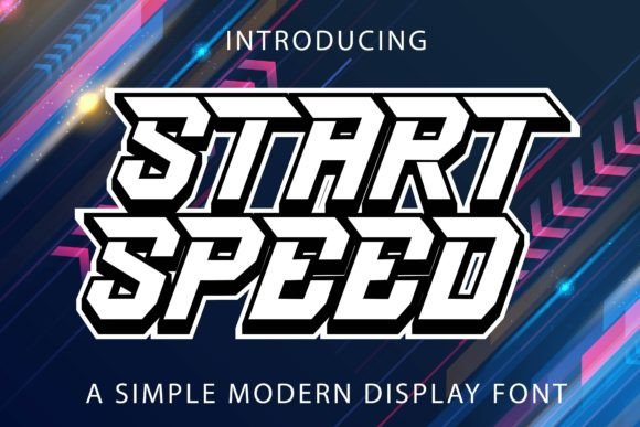 Start Speed Display Font for Sporty Digital Branding and Web Design