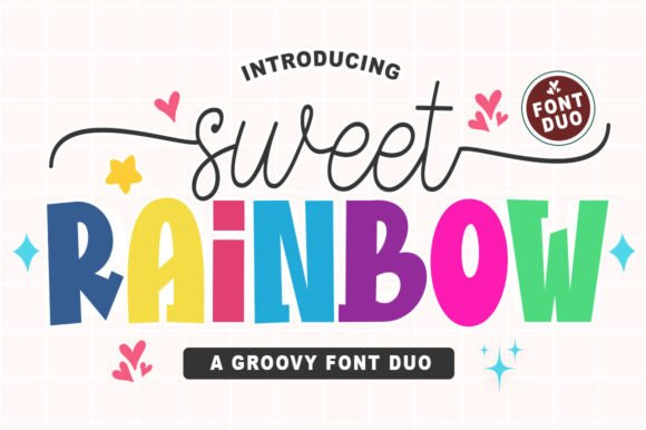 Sweet Rainbow Duo: A Display Font for Campaigns That Need Character