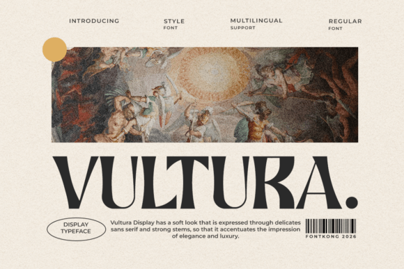 Vultura Font: A Bold Display Typeface for Brand Identity